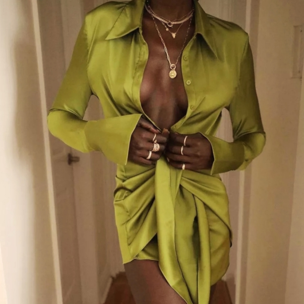 Olive green dress